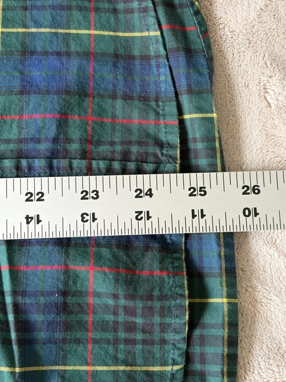 Ralph Lauren Boys L 14-16 Tartan Plaid Cotton Button Down Shirt Preppy Academia